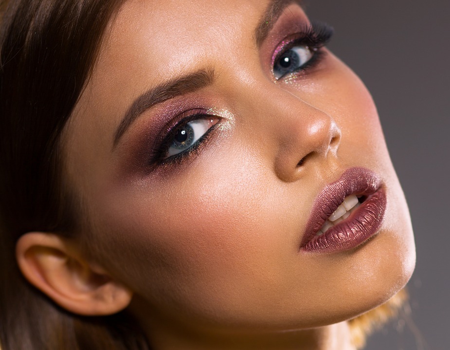 woman with makeup